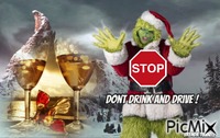 Grinch dont drink and drive animovaný GIF