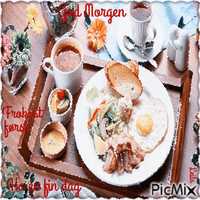 Good Morning. Breakfast first. Have a nice day. animovaný GIF