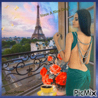 Concours : Vue de la Tour Eiffel - GIF animado grátis