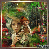 Fairy tale-mysterious forest people 动画 GIF