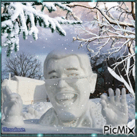 Sculpture de neige. - GIF animasi gratis