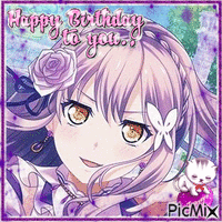 yukina happy birthday for my friend - Free animated GIF