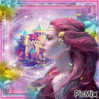 Fantasy pink/purple - GIF animé gratuit