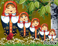Русские матрешки - 無料のアニメーション GIF