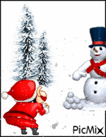 Snow play - Ingyenes animált GIF