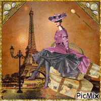 voyage à Paris - GIF animado gratis