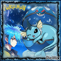 Un Pokémon de color azul