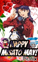Happy Misato May! - GIF animé gratuit