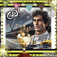 Ayrton Senna animēts GIF