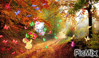Butterfly forest GIF animata