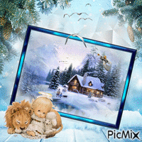 zimowy widok - GIF animate gratis