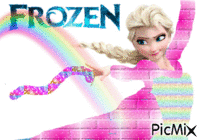 Rainbow Elsa - Free animated GIF