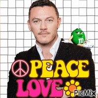 peace and love animált GIF