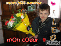 Mon ptit amour Léo... - GIF animate gratis