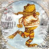 Hello Winter Card - Gratis geanimeerde GIF