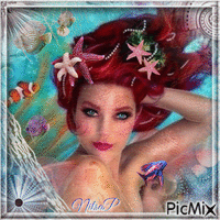 Mermaid portrait  -  Contest - GIF เคลื่อนไหวฟรี