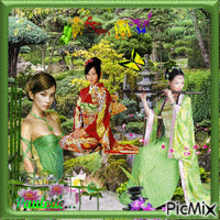 geishas zen - GIF เคลื่อนไหวฟรี