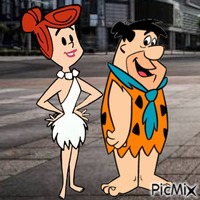 Fred and Wilma in real life animasyonlu GIF