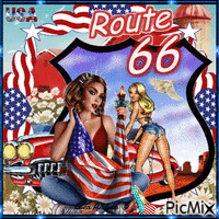 ROUTE 66 - Безплатен анимиран GIF