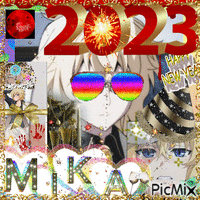 happy new year mikaela hyakuya geanimeerde GIF