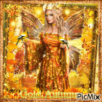 Forest fairy - Golden tones - Gratis geanimeerde GIF