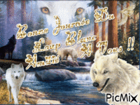 Bonne journée a vous du Loup blanc Animated GIF