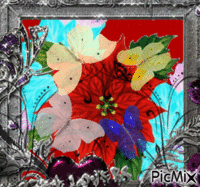 Fleurs et Papillons 2/2 - GIF animé gratuit