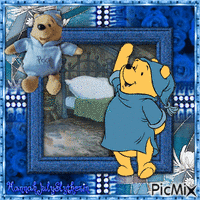 {Winnie the Pooh in Nightgown} анимированный гифка