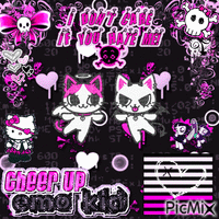 black and pink emo - GIF animé gratuit