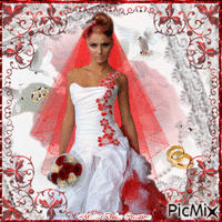 Bride red and white