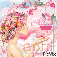 Pink April - Бесплатный анимированный гифка