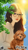 Foto con mi perro animovaný GIF