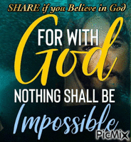 Nothing Is impossible with God - GIF animasi gratis