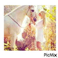 mujer y caballo - png gratis