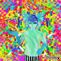 Rainbowcore love GIF animé