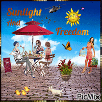 Sunlight and freedom animuotas GIF