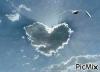 nuage en coeur GIF animata