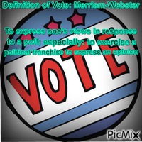 Definition of Vote: Merriam-Webster - Bezmaksas animēts GIF