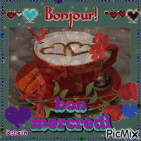 bonjour bon mercredi - Бесплатный анимированный гифка
