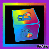 Cube qui tourne - Безплатен анимиран GIF