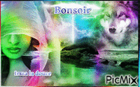 Bonsoir animēts GIF