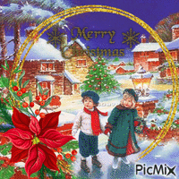 ☆☆ MERRY CHRISTMAS VINTAGE ☆☆ - Zdarma animovaný GIF