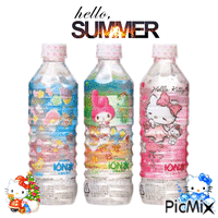 Hello Summer Kitty 动画 GIF