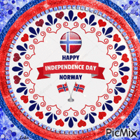 Happy Independence Day Norway - Zdarma animovaný GIF