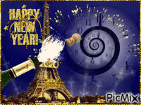 Happy New Year To My Friends 动画 GIF