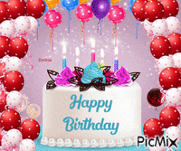 Happy birthday 🎂 280123 - GIF animé gratuit