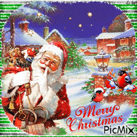 Merry Christmas. Winter. Santa is comming Animated GIF