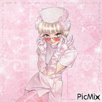 pink anime fashionista girl - GIF animé gratuit