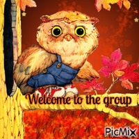 welcome owl анимирани ГИФ