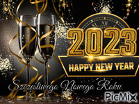 Szczęśliwego Nowego Roku 2023 - Бесплатни анимирани ГИФ